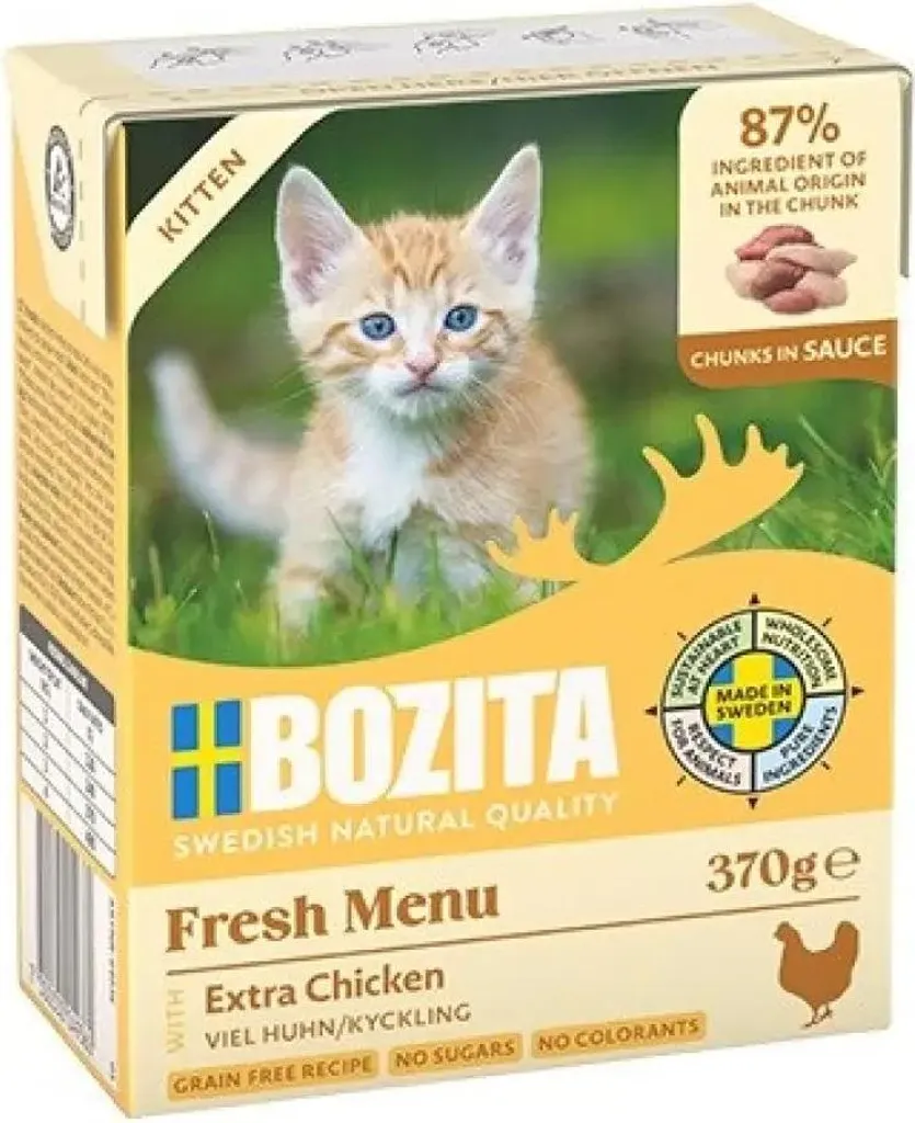 Bozita Kitten Pollo in Salsa 16x370g - La Felicità in Ciotola