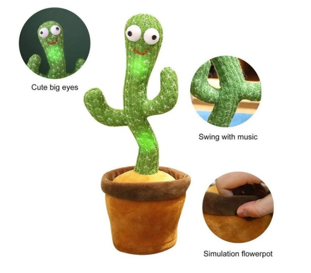 Tanzender Kaktus, spielendes und leuchtendes interaktives Spielzeug, Spielzeug \ Lernspielzeug