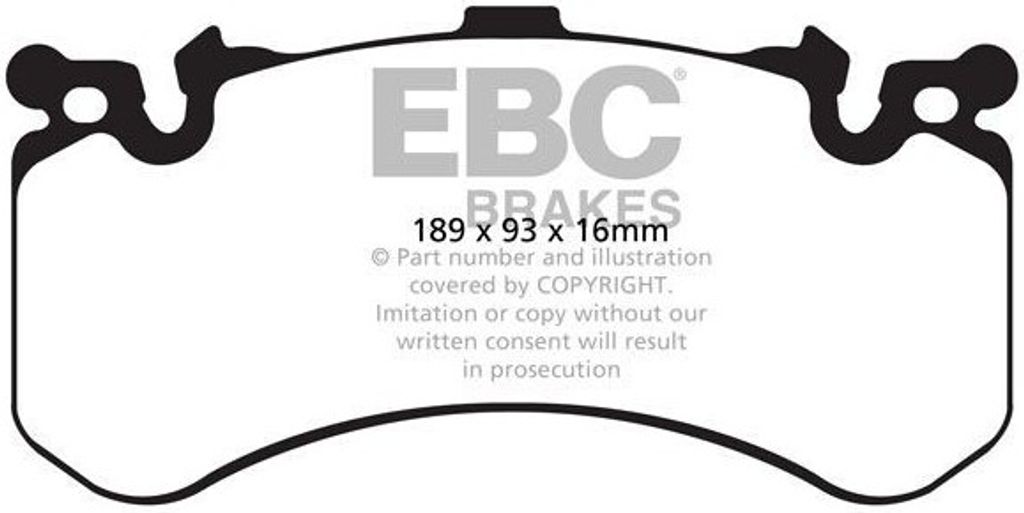 EBC Brakes Bremsbeläge Satz Vorne Bremsklötze für AUDI A6 Avant (4G5, 4GD, C7) DP42158R
