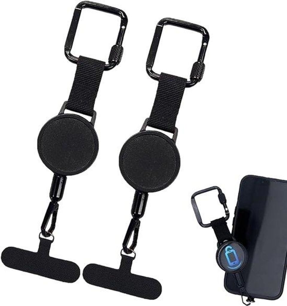 2 Stück tragbarer Anti-Verlust-Telefonhalter, Telefon-Lanyard-Lanyard Anti-Abschuss-Band-Harnes mit Karabiner-Telefon-Loops, Anti-Abschuss-Harnes ...