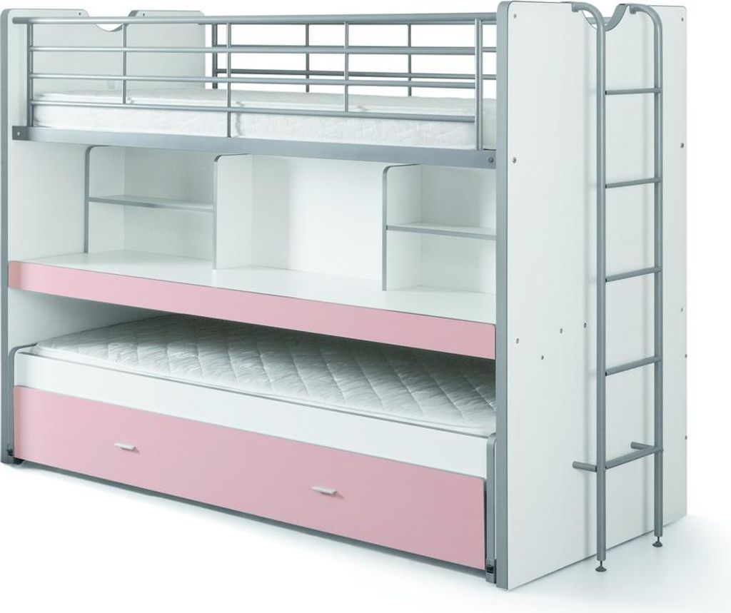 Bett Hochbett 3 Bonny Mehrfarbig 90x200 cm