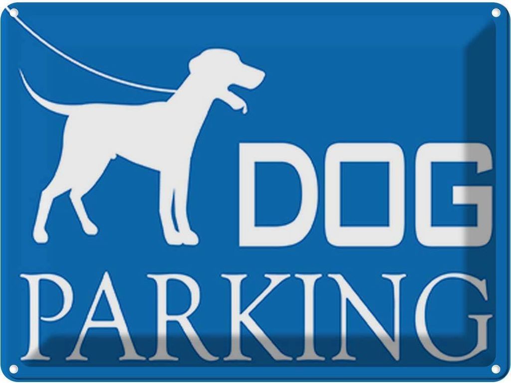 vianmo Blechschild 30x40 cm Dog Parking Tier Haustier Hund