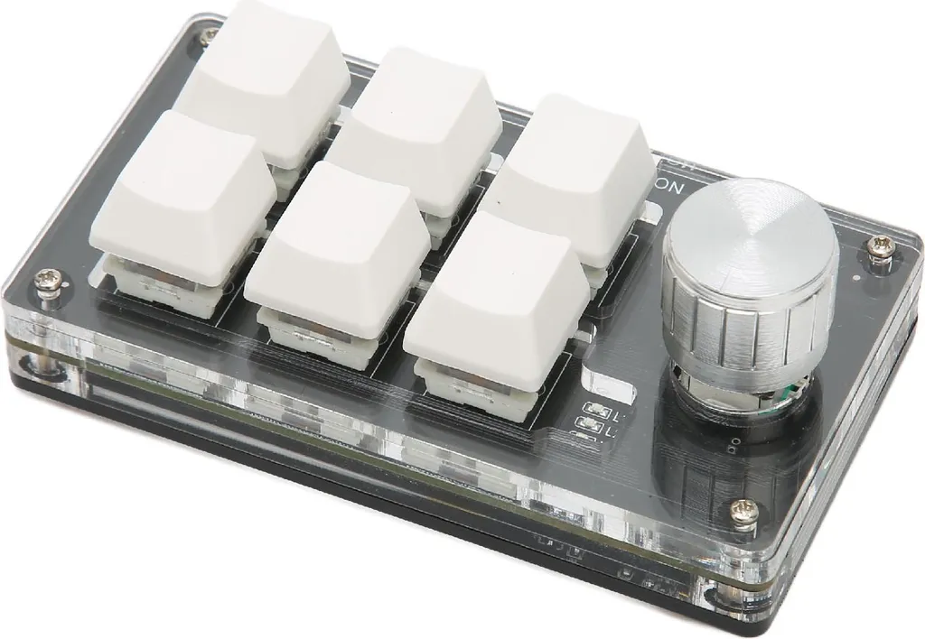 Mini Clavier de Raccourcis Programmable Blanc 6 Touches : Fini les Macros Complexes - 3