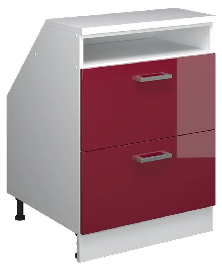 Meuble de rangement 2 tiroirs 60x60 cm Vicco R-Line rouge brillant
