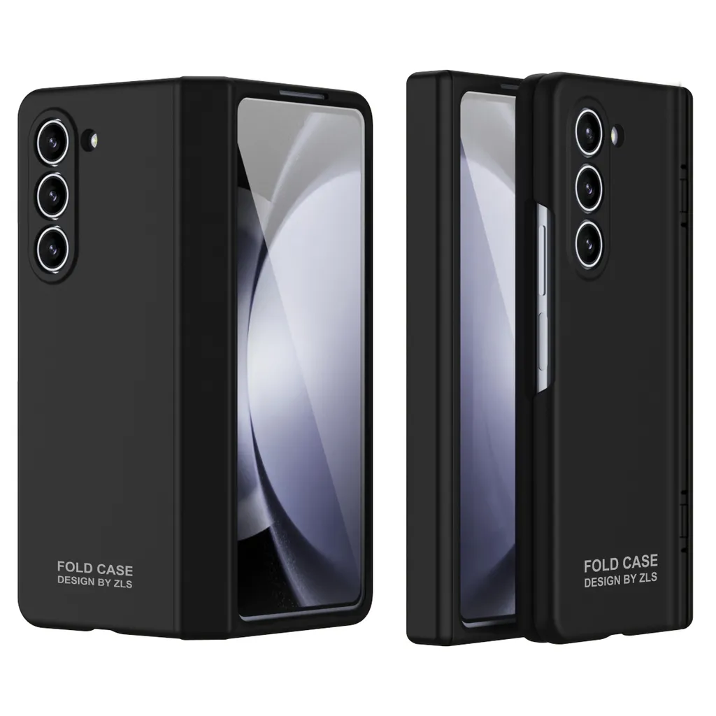 Custodia Samsung Galaxy Z Fold 5 Nera con Protezione Cerniera e Vetro