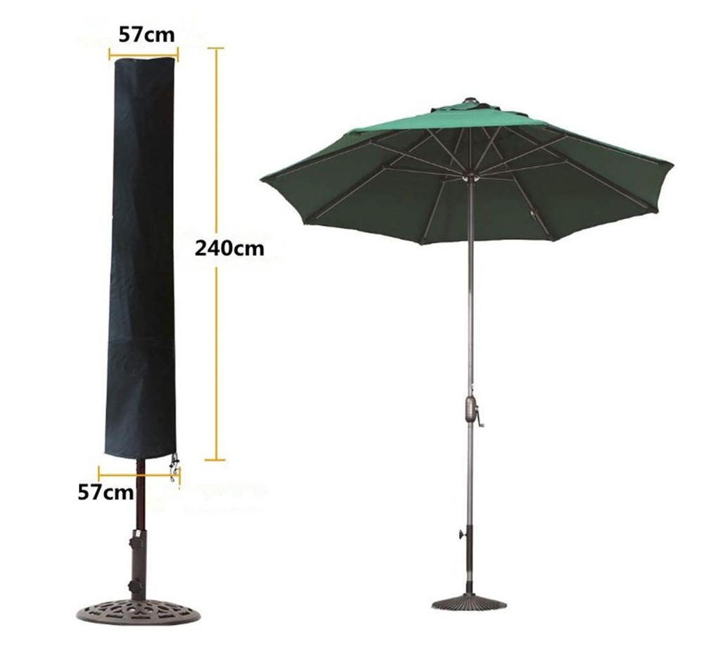 Sonnenschirm Schutzhülle,mit Stab,Sonnenschirm Abdeckung mit Wasserdicht und Aufbewahrungstasche 240*57*57cm