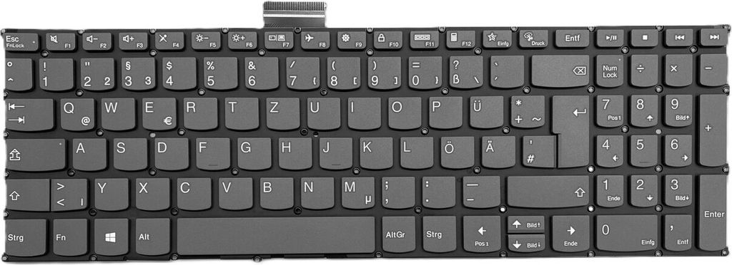DEUTSCHE-Tastatur Keyboard kompatibel für Lenovo IDEaPad Flex 5-15IIL05 (81X30059GE)