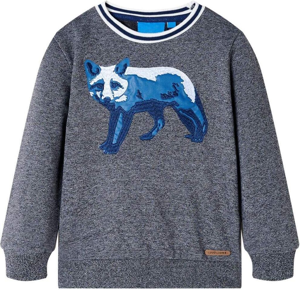 (Robust Möbel)Kinder-Sweatshirt - Modernes und langlebige - Marineblau Melange 128 NEU761742 - Arbeitshosen