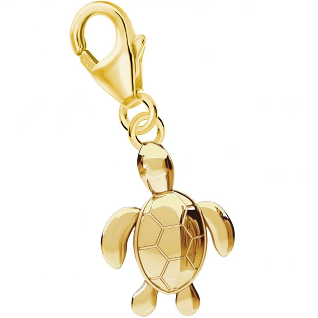Schildkröte Charm Anhänger I Zeitlose Eleganz in Gelbgold

