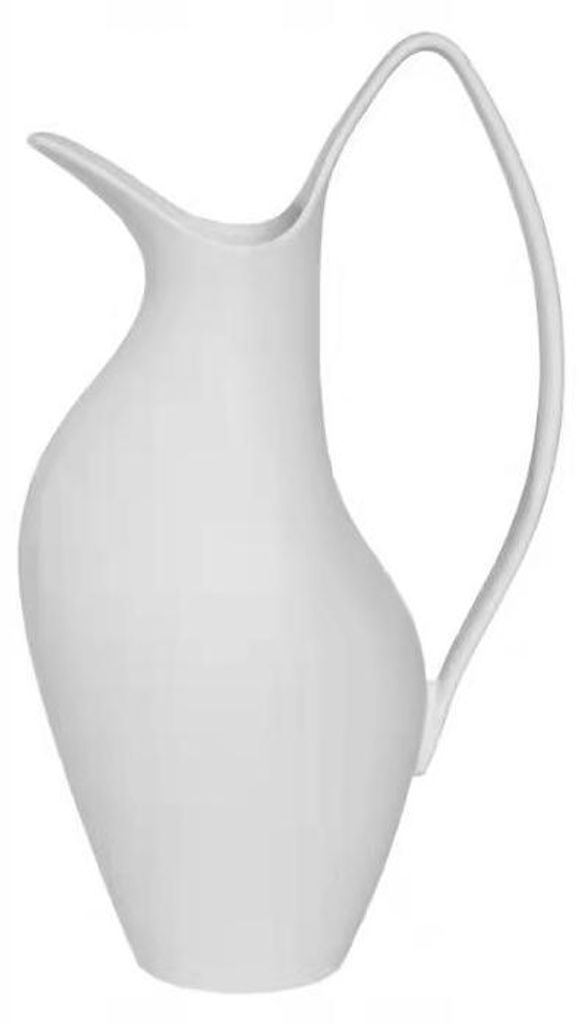 Vase Weiß 33.0 cm – Dekovase aus Keramik – Blumenvase für Wohnzimmer, Schlafzimmer und Büro