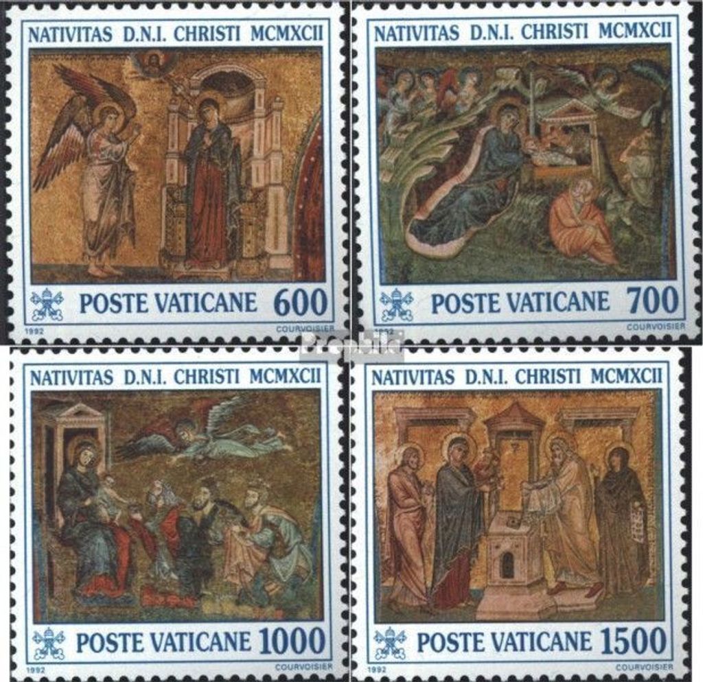 Briefmarken Vatikanstadt 1992 Mi 1075-1078 (kompl.Ausg.) postfrisch Weihnachten