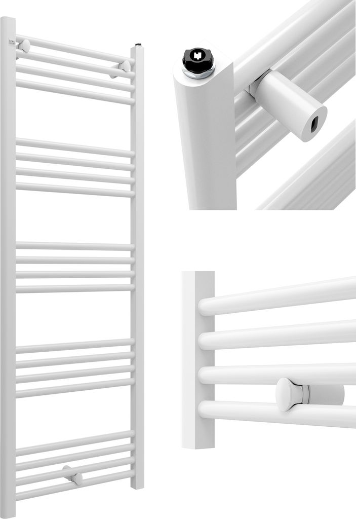 Granitan | Badezimmerheizkörper PUERTO - 50/140 cm - Weiß - Modernes Design - Handtuchwärmer