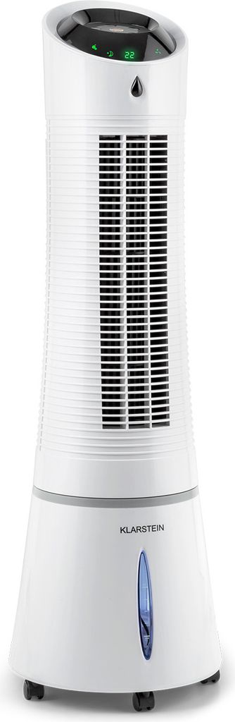 Klarstein Luftkühler mit Wasserkühlung, 5-in-1 Verdunstungskühler, Luftbefeuchter, Ventilator, Luftreiniger & Nachtmodus, Mobile Klimageräte Lu...