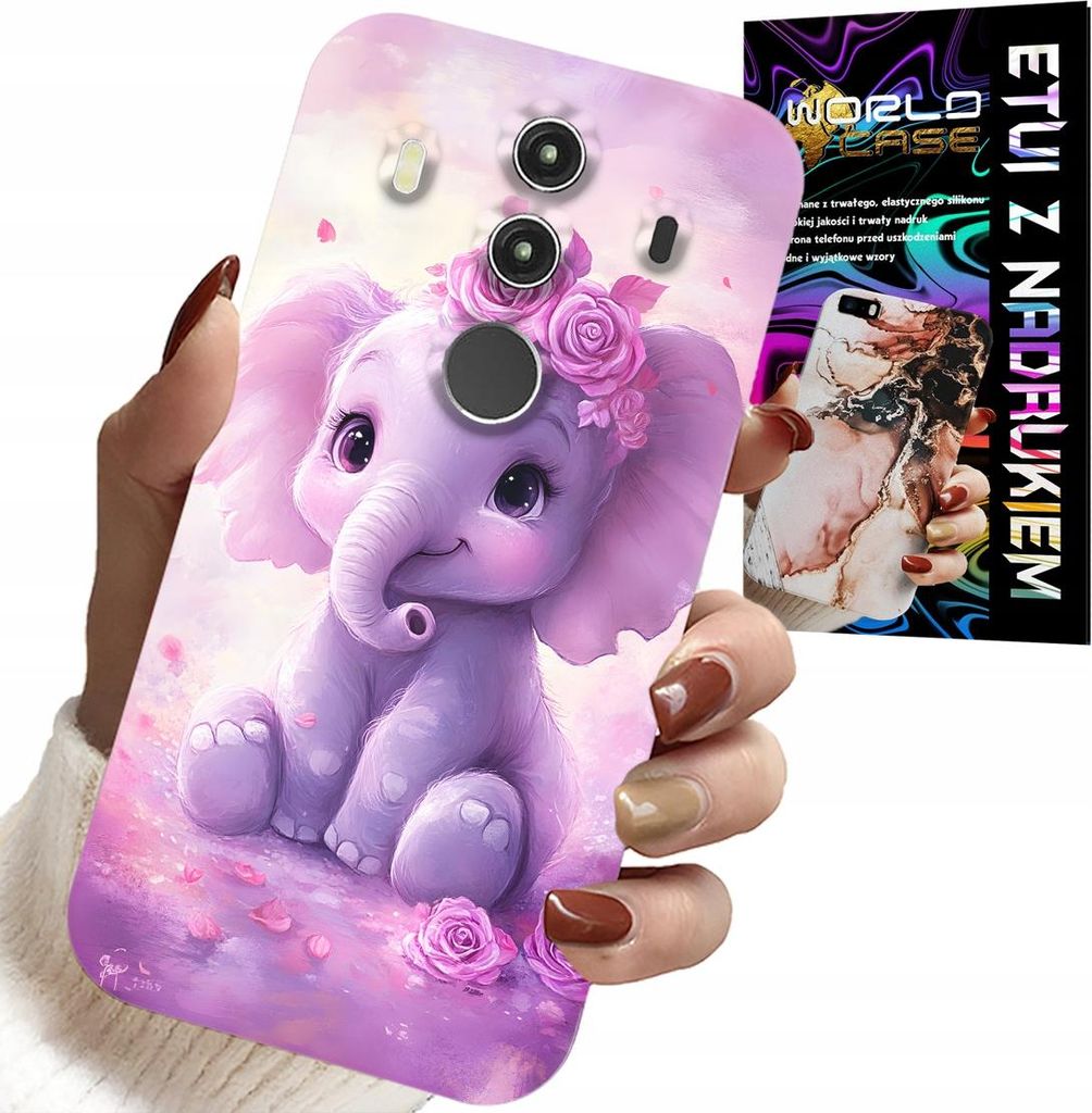Hülle Für Huawei Mate 10 Pro - Niedlicher Elefant Auf Rosa Hintergrund Hülle + Folie