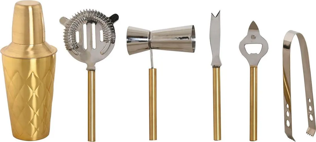 Set mixologie Home ESPRIT doré : fini les cocktails ratés à la maison