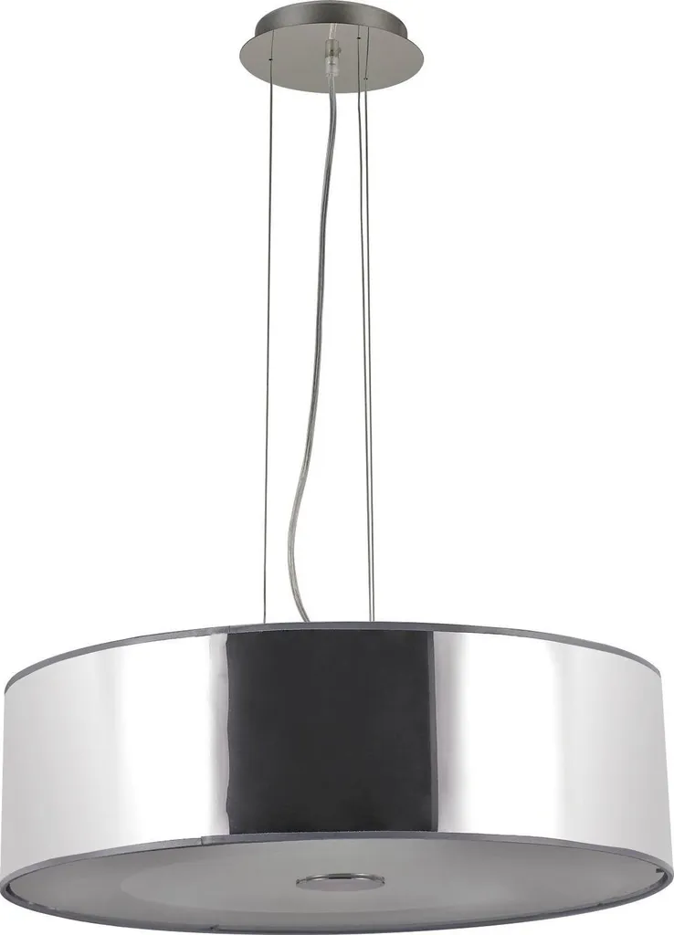 Lustre Suspension Argentée Viggiu en Verre pour Salon et Salle à Manger