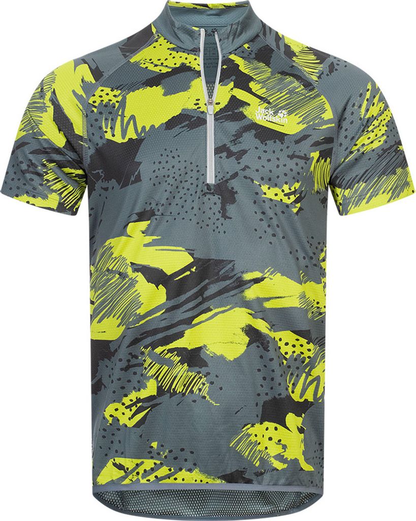 S|Jack Wolfskin Tourer Halfzip Print Herren Radsport Trikot 1808531-8205