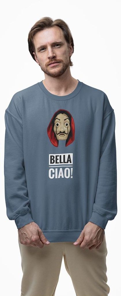 D&B Design Uni Pullover SWMO00004 Money Heist IndigoBlau-Größe S