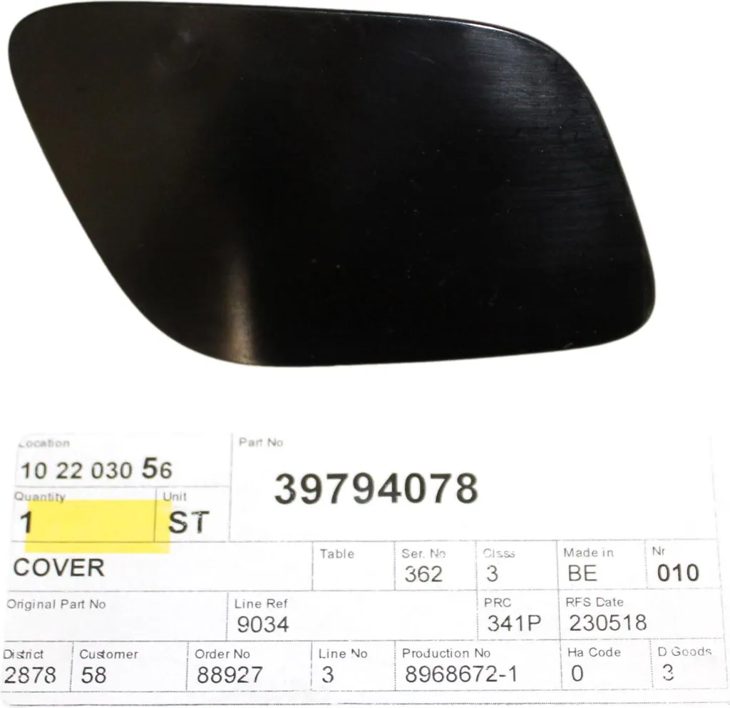 Réparez votre lave-glace Volvo S60 V60 : Couvercle droit OE 31449312