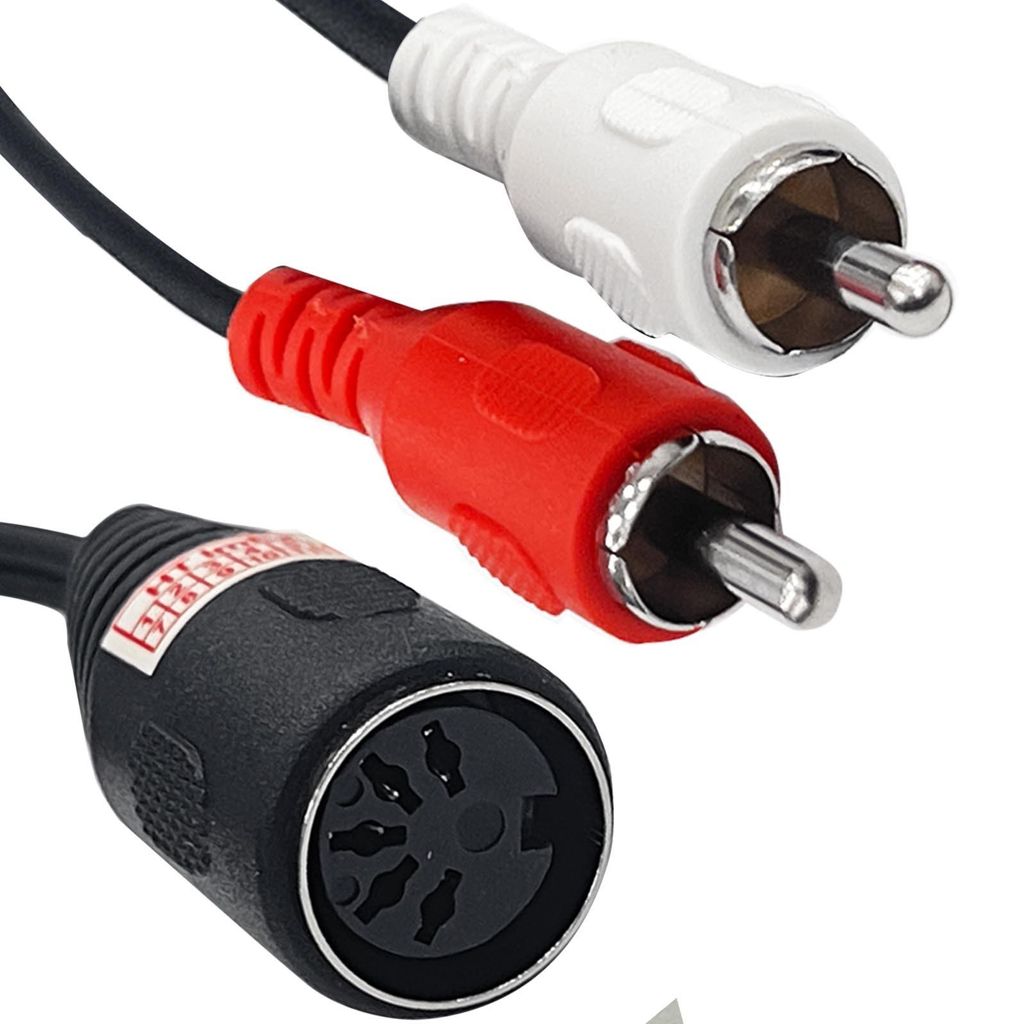 5-Pin DIN Female Cable to 2 RCA Male PlugStereo Cable 54cm For Stereo System