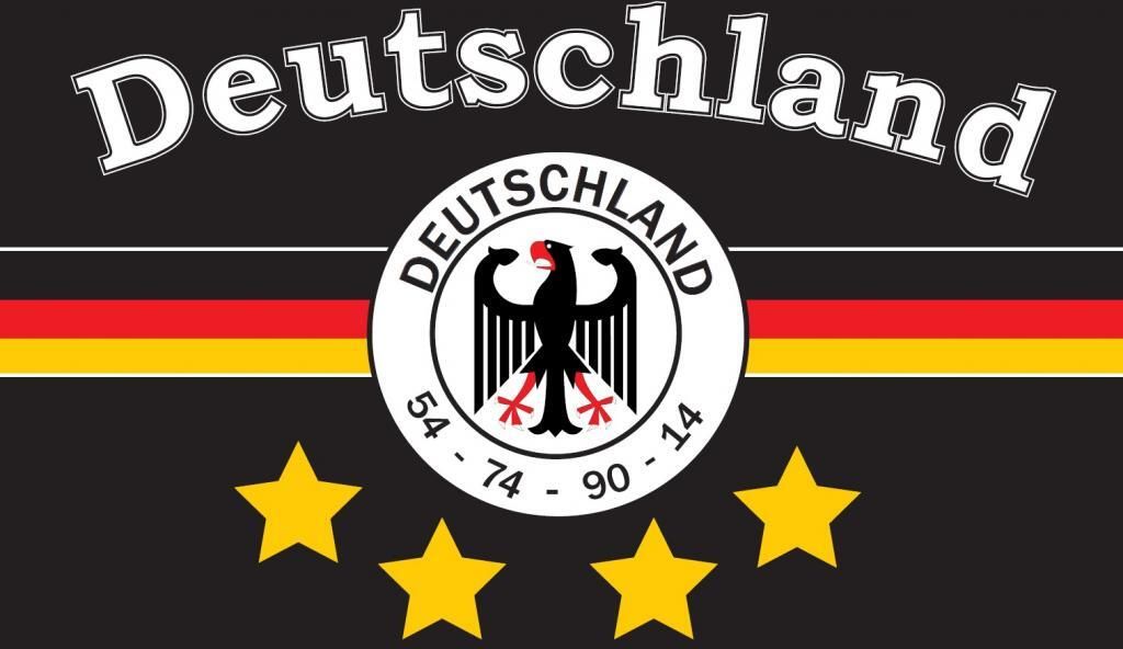 Drapeau ALLEMAGNE 7 football 4 ÉTOILES noir 90 x 150 cm Image du produit 