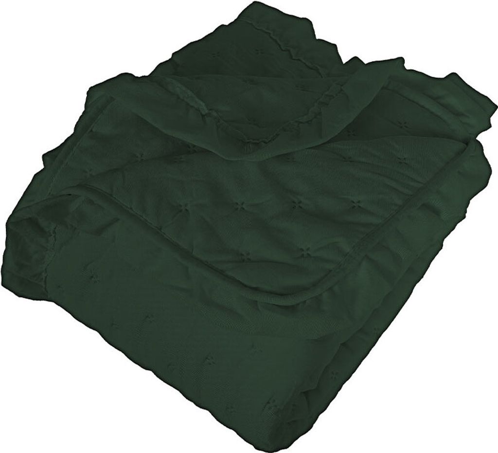 WERONA Dekorative Tagesdecke mit Rüschen 170x210cm, Grün - Eleganz und Komfort