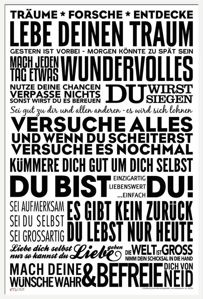 Cadre avec affiche motivante 61x91.5 cm Shinsuke vitre acrylique incassable