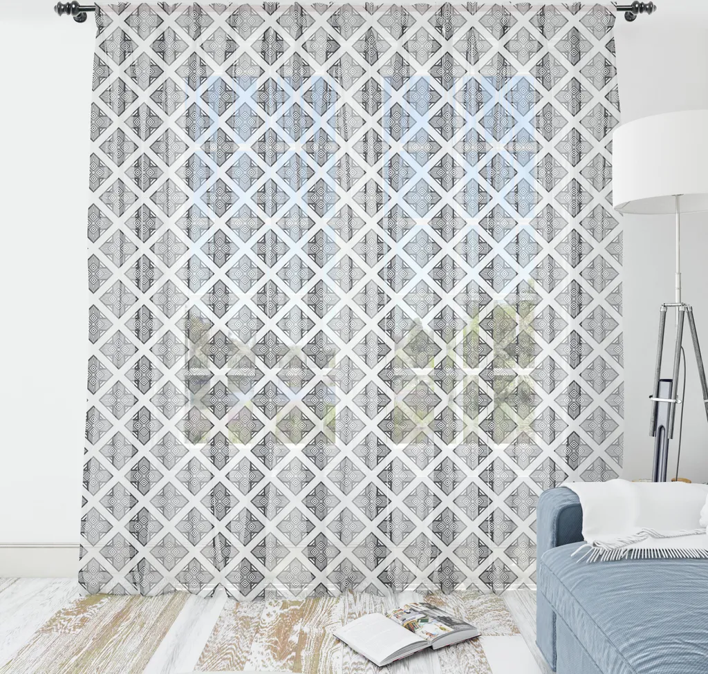 Arazzo Art Déco ABAKUHAUS 210x274 - Grigio Scuro Tessuto Raso Elegante