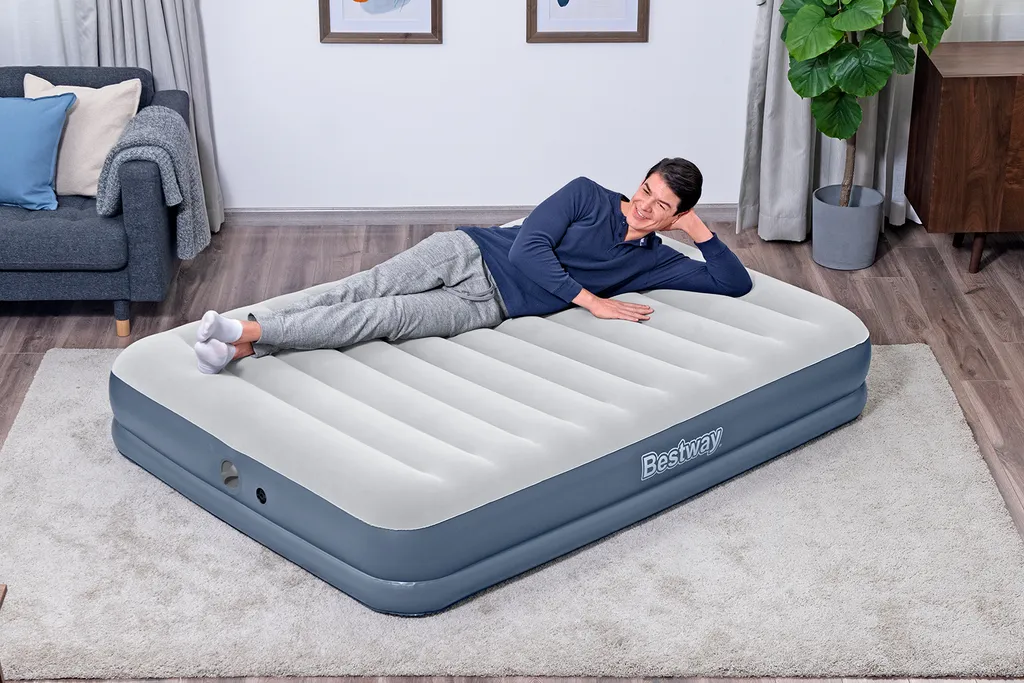 Matelas gonflable TriTech résistant avec pompe sans fil intégrée 203cm - 3