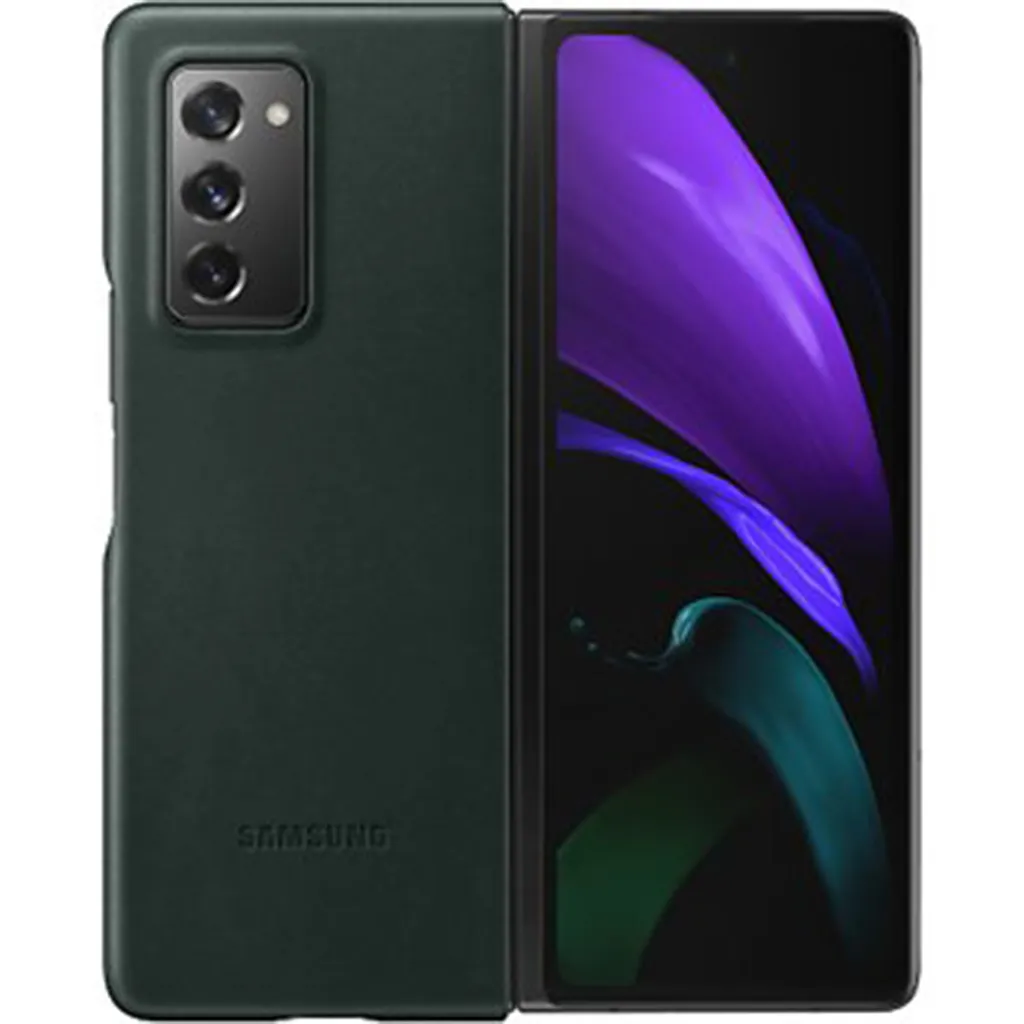 Housse de Protection en Cuir Vert pour Samsung Z Fold 2 EF-VF916LG