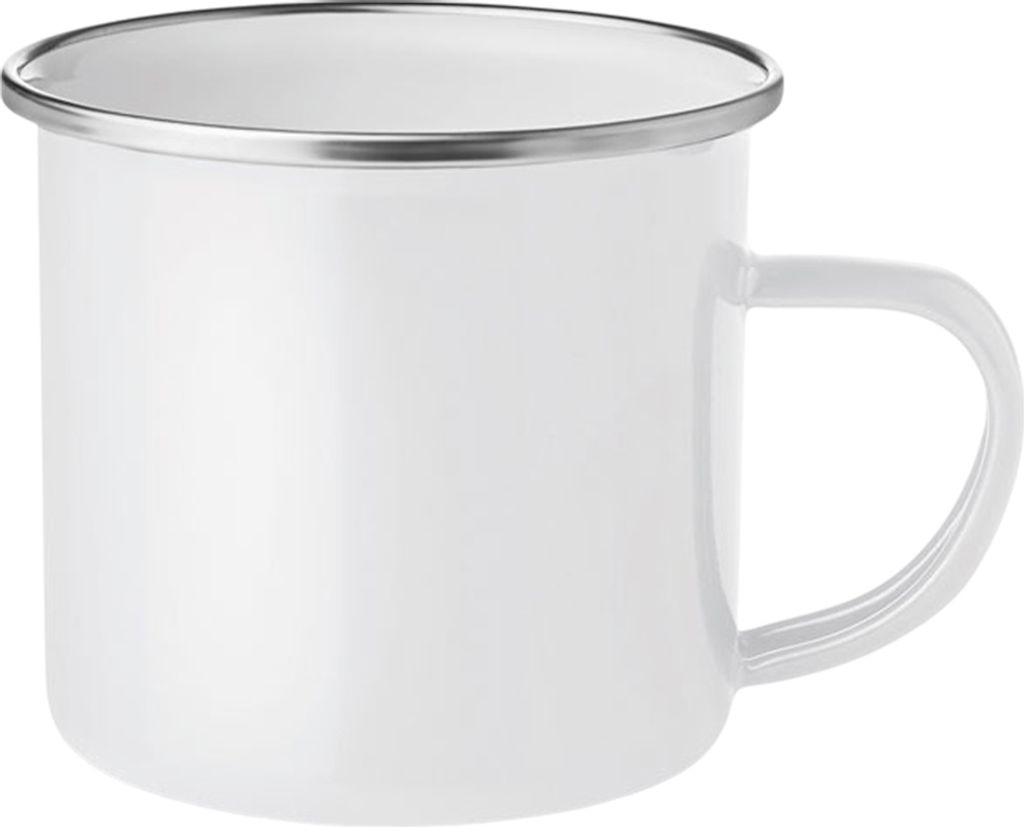MidOcean - Kaffeebecher "Plateado", Emaille, 350ml MO409 (Einheitsgröße) (Weiß)