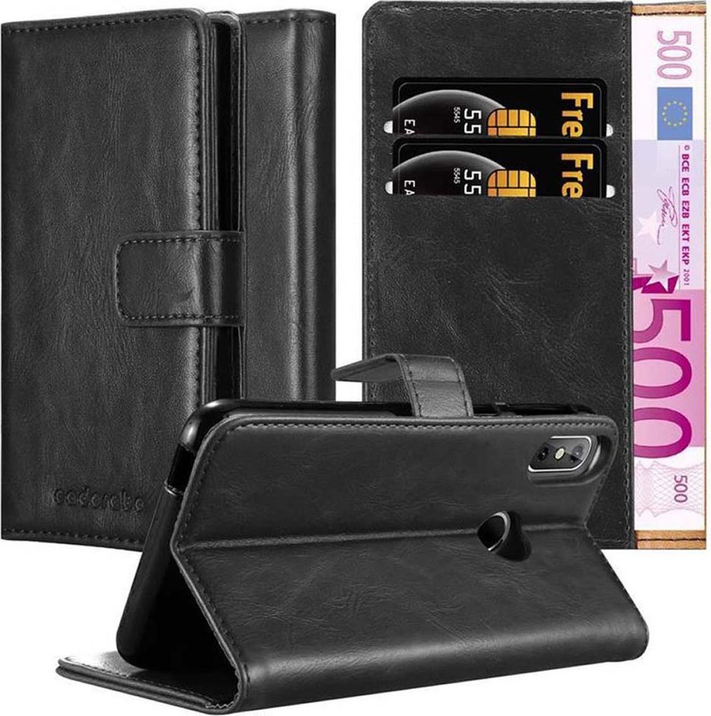 Cadorabo Hülle für Cubot J3 PRO Schutzhülle in Schwarz Handyhülle Book Tasche Case Etui Luxury