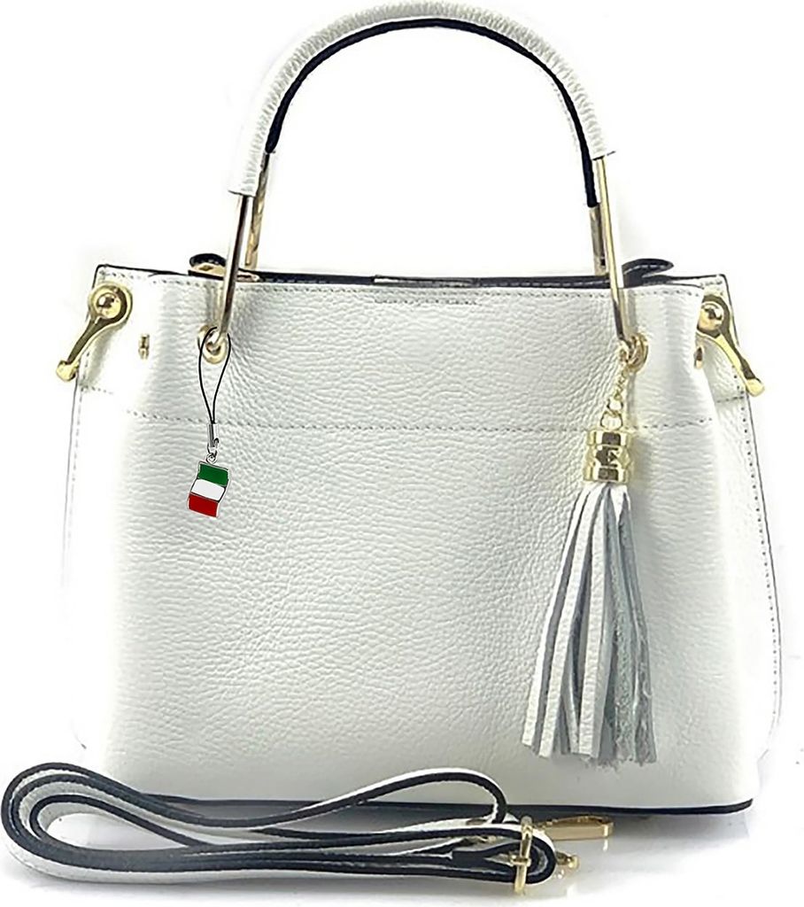 Florence Leder Tasche Umhängetasche Handtasche weiß OTF157W