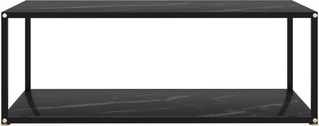 vidaXL Couchtisch Schwarz 100x50x35 cm Hartglas