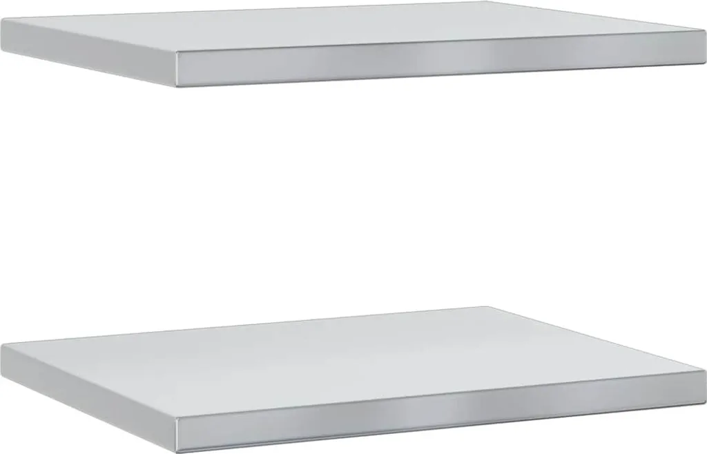 Mensole Moderne Acciaio Inox vidaXL 50x40 cm - Set Arredo Argento