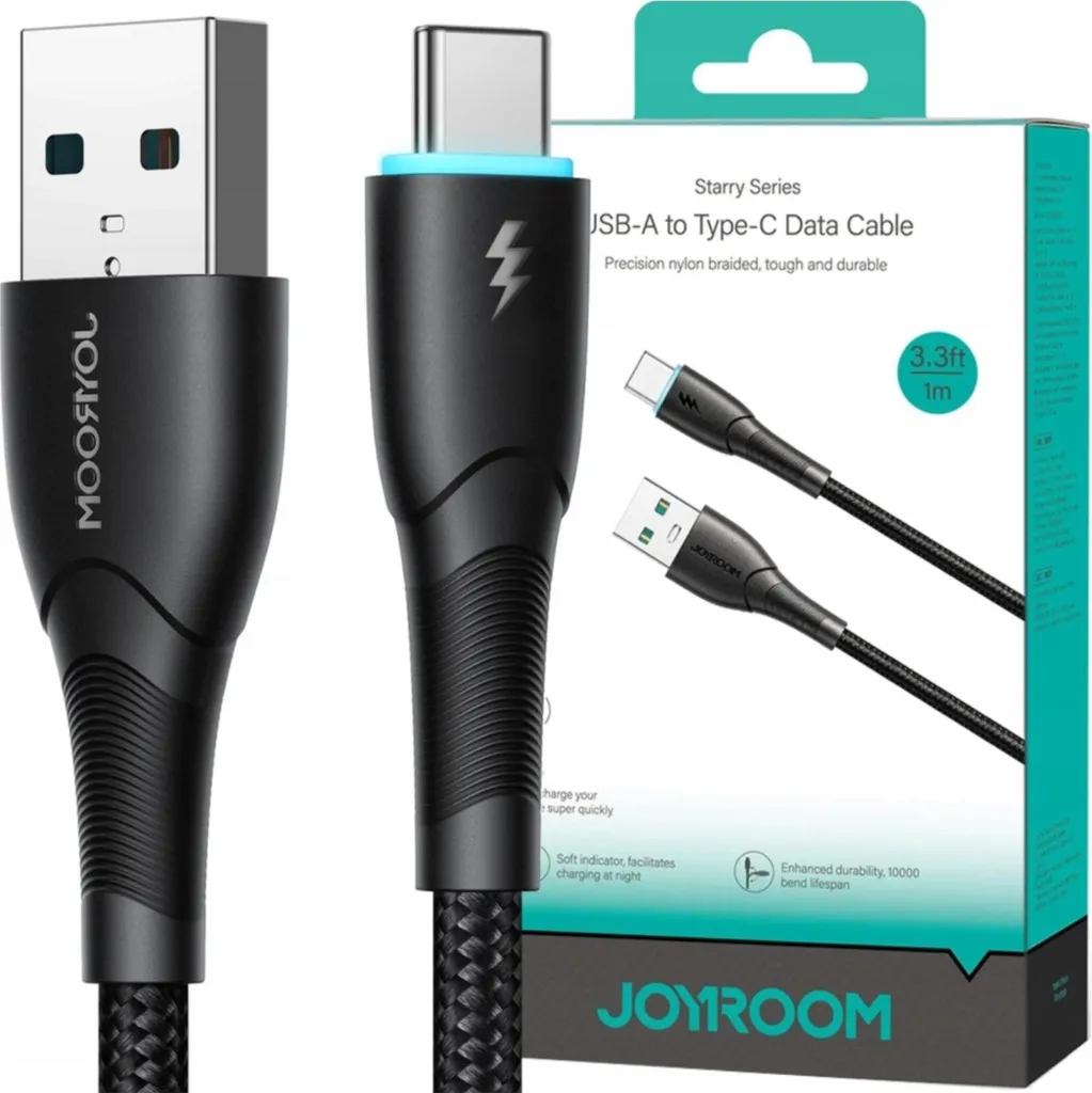 Recensione Pro: Cavo Joyroom SA32-AC3 Starry USB-C 3A - Nero 1 Metro