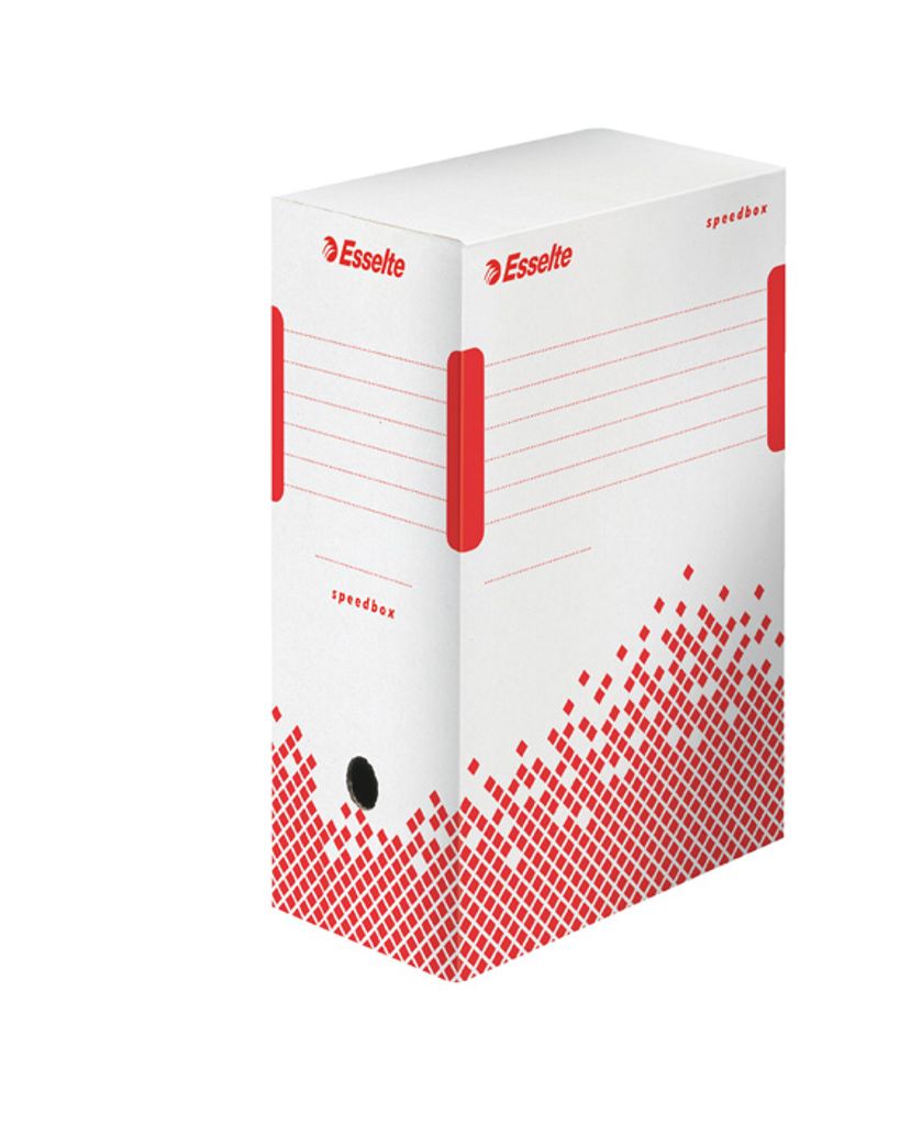 Archívny box Esselte Speedbox 150mm biely/červený