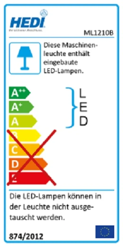 Lampe d'atelier LED flexible HEDI ML1210B pour éclairage poste de travail