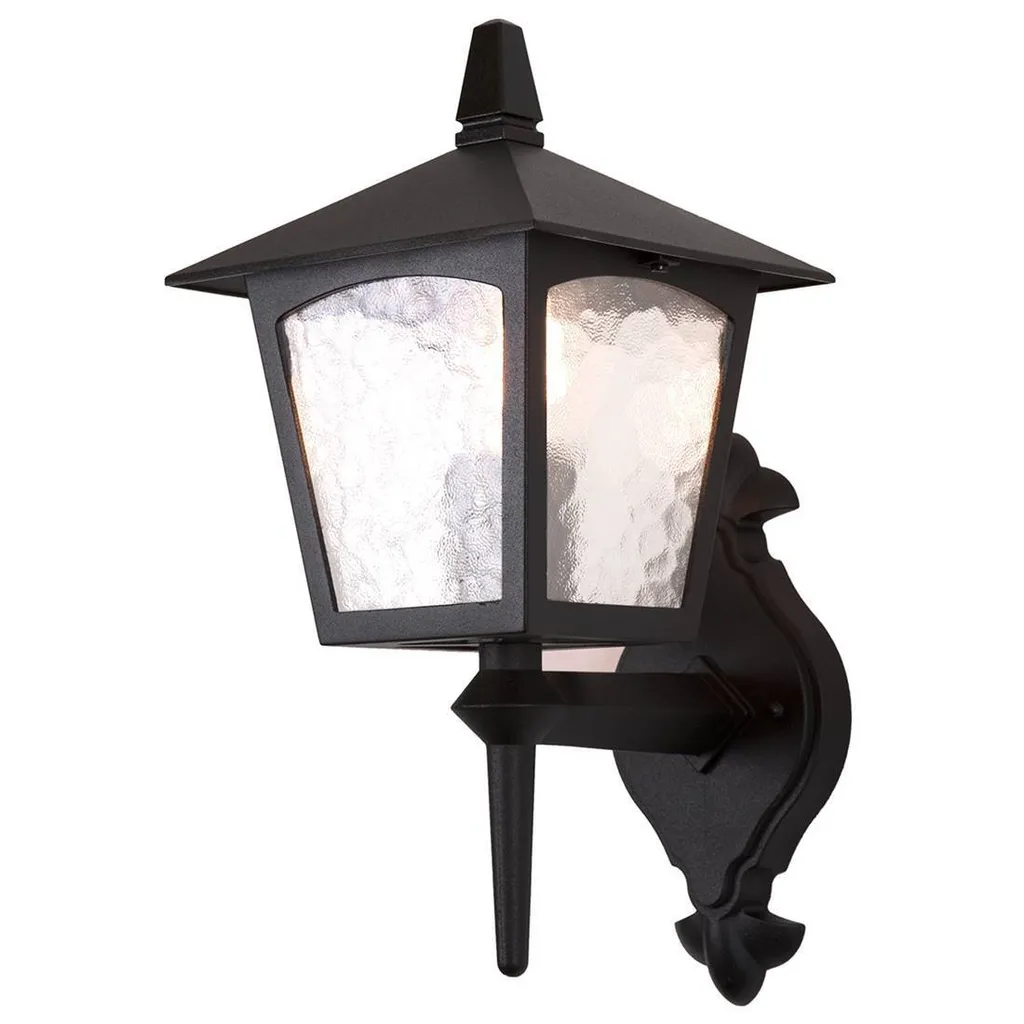 Lanterne murale extérieure York Style Traditionnel en Aluminium Noir