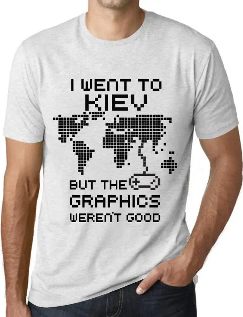 Herren Grafik T-Shirt Ich war in Kiew aber die Grafik war nicht gut – I Went To Kiev But The Graphics Weren’t Good – Öko-Verantwortlich Vintage
