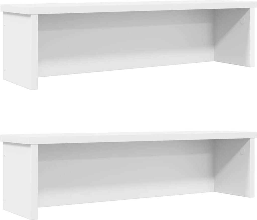 Küchenregale Stapelbar 2 Stk. Weiß 50x15x16 cm