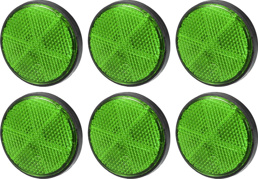 6 Stück 2,20"x0,31" Universalreflektor - Runder Motorradfahrrad-Sicherheitsreflektor erhöht die Sichtbarkeit und Sicherheit auf der Straße - Kun...