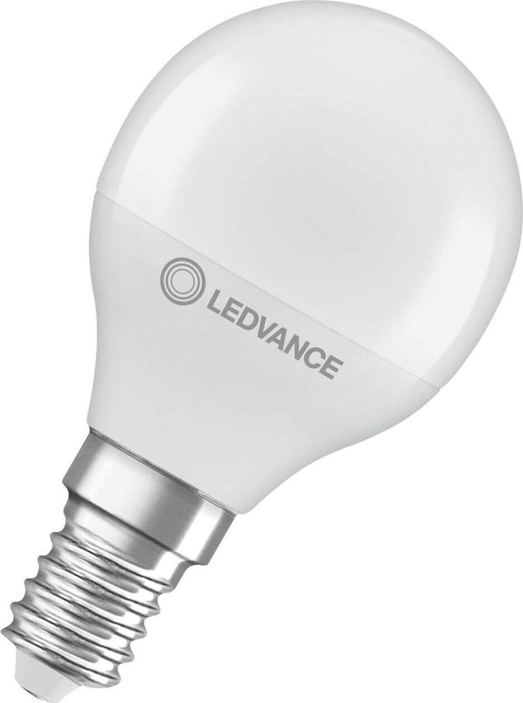 LEDVANCE LED CLASSIC P 4.9W 827 gefrostet E14 Lampe 470lm 2700K warmweiss wie 40W 4099854049385
