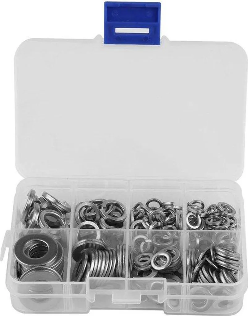 Set de 200 vis à ressort M5 à M10 avec boîte de rangement compartimentée