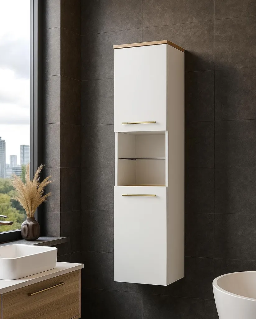 Meuble de salle de bains gain de place Bravos 35 cm pour petit espace