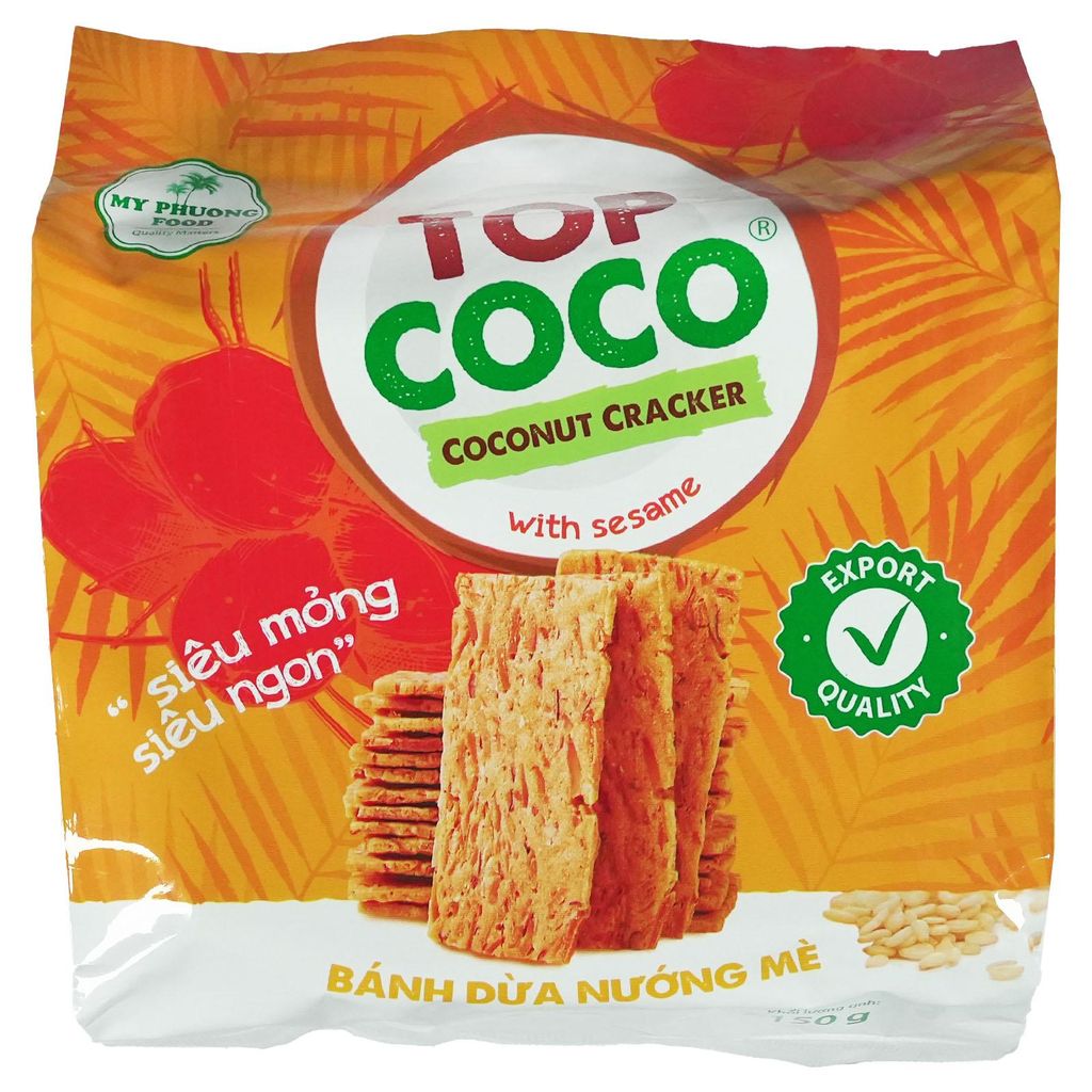 Top Coco Coconut Cracker mit Sesam 150g Produktbild 