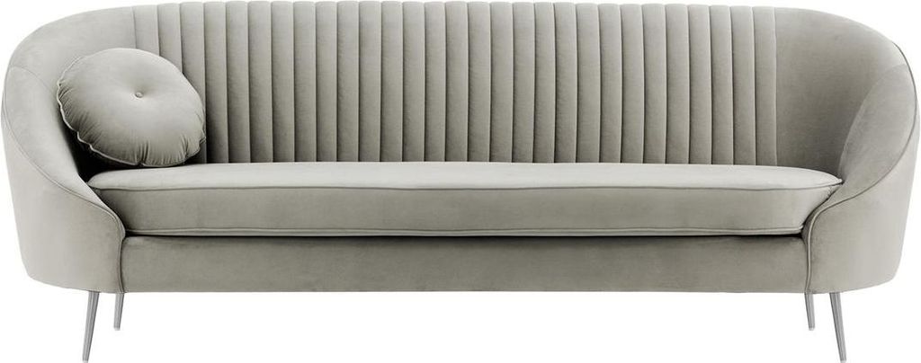 Dreisitzer-Sofa Kooper mit Ziernähten-Velluto 15-chrome metal