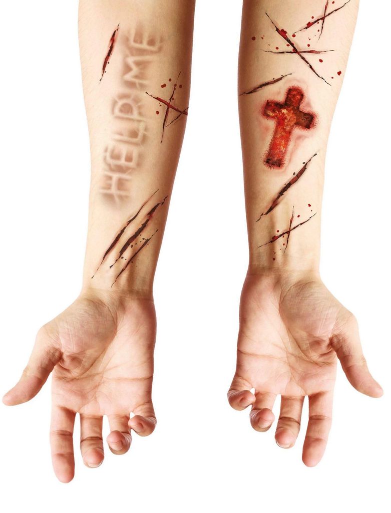 Teufelsmale Klebetattoos - Fasching Halloween Karneval Produktbild 