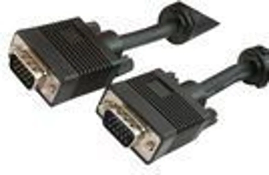 Câble VGA MediaRange HD 15 broches Mâle vers Mâle de 20 mètres Noir