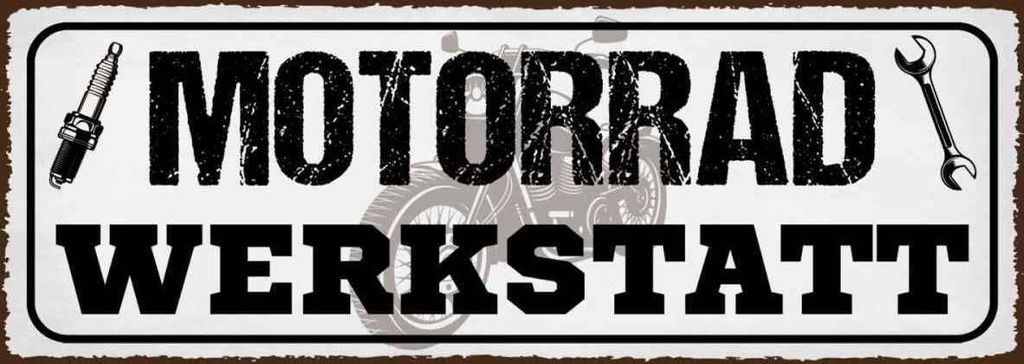 vianmo Holzschild 10x27 cm Motorrad Werkstatt Werkzeug Auto Garage